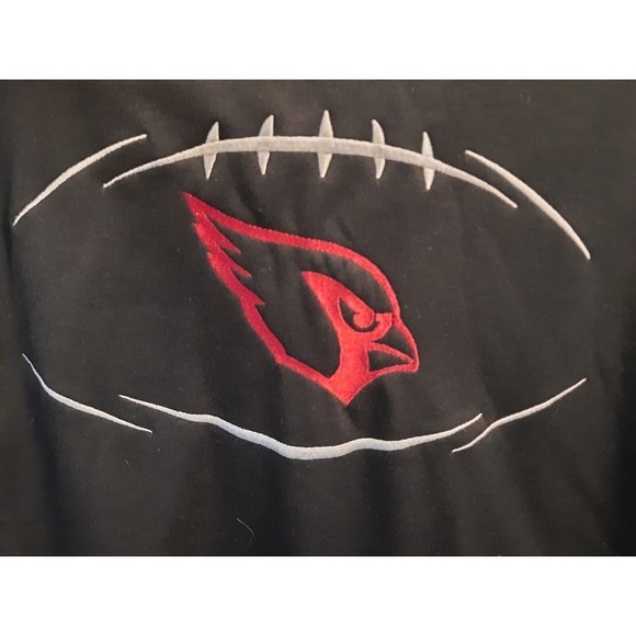 Arizona Cardinals Black White Pullover Hooded NFL Sweatshirt Mens Hoodie Small - Picture 2 of 8